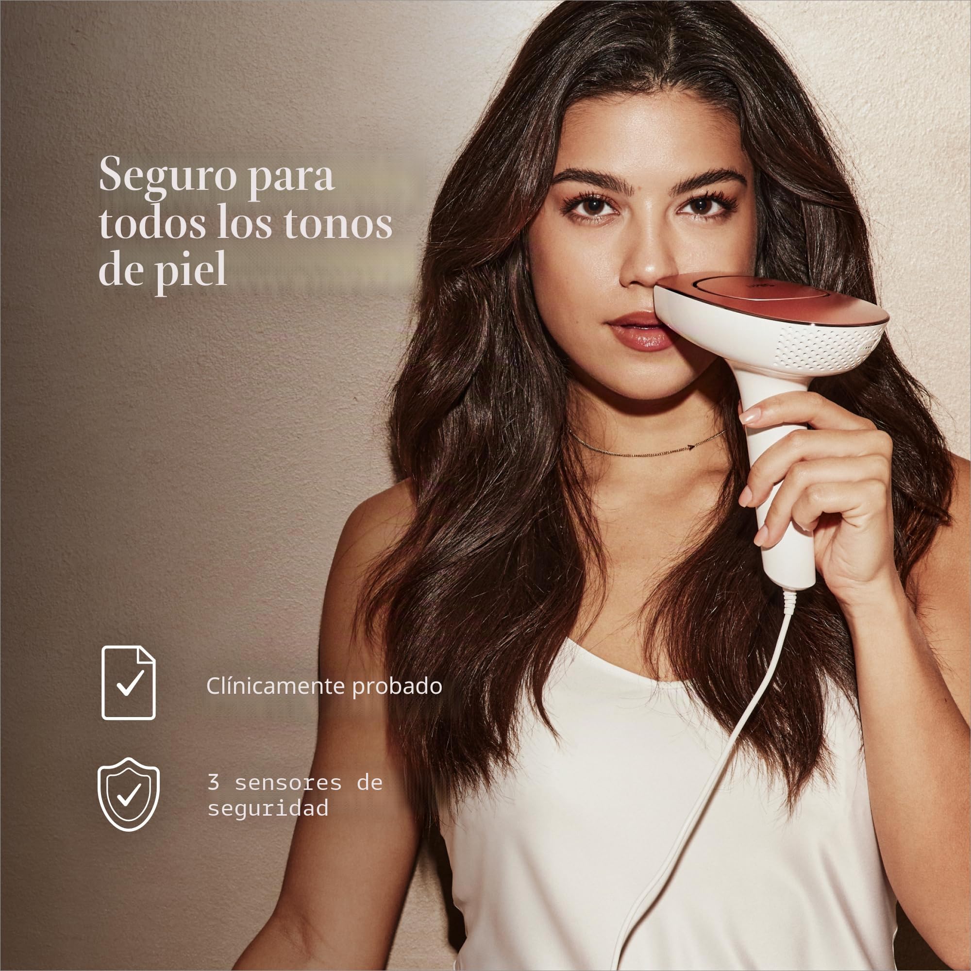Silk'n Depiladora Luz Pulsada I Motion Premium | Dispositivo de Depilación HPL para Cara y Cuerpo | Adecuado para Pieles Claras y Oscuras I Oro Rosa