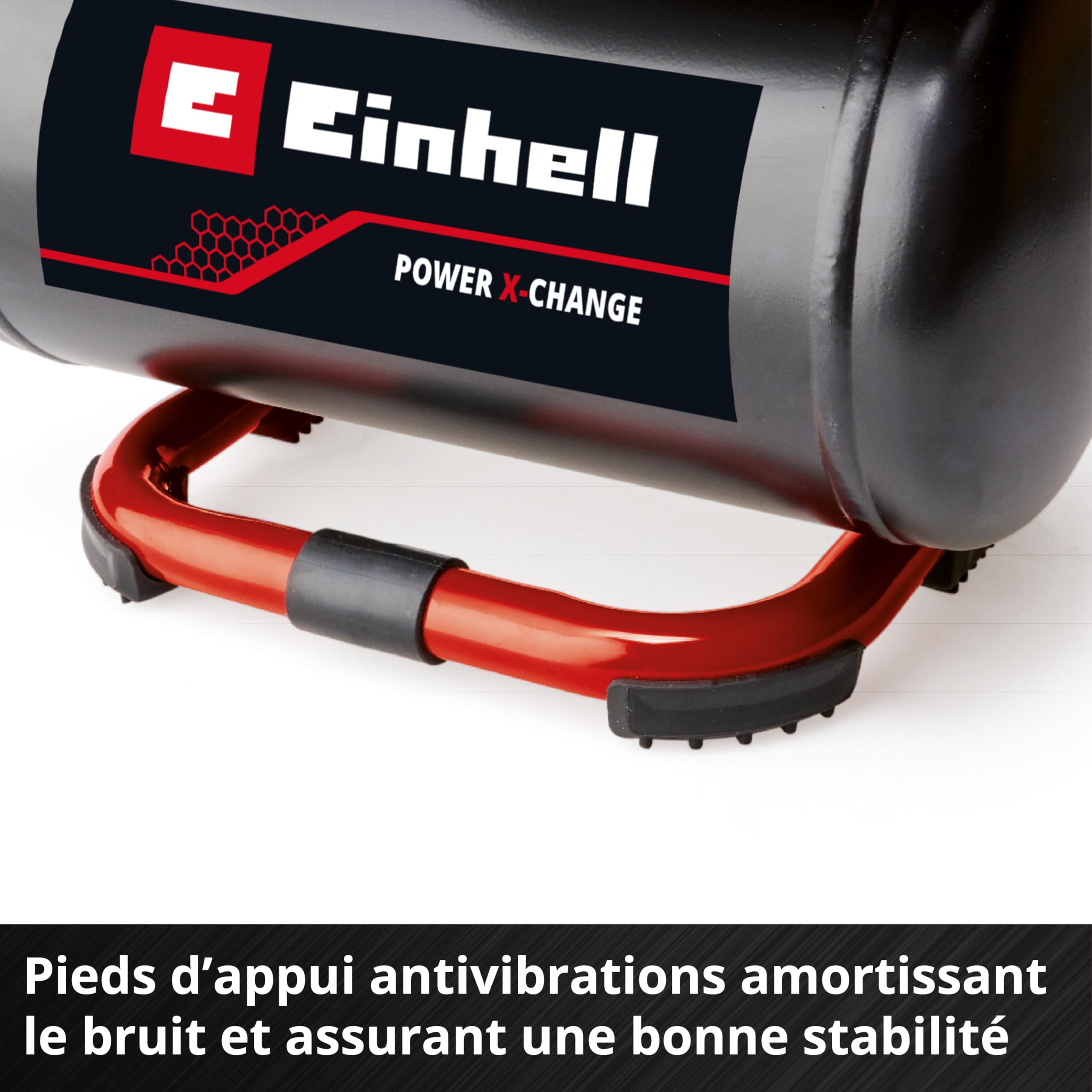 Einhell Compresseur sans fil TE-AC 18/75 Li OF-Solo Power X-Change (18 V, 8 bar max., cuve de 5 l, capacité de pompage de 75 l/min, 2 manomètres, sans lubrification, sans batterie)