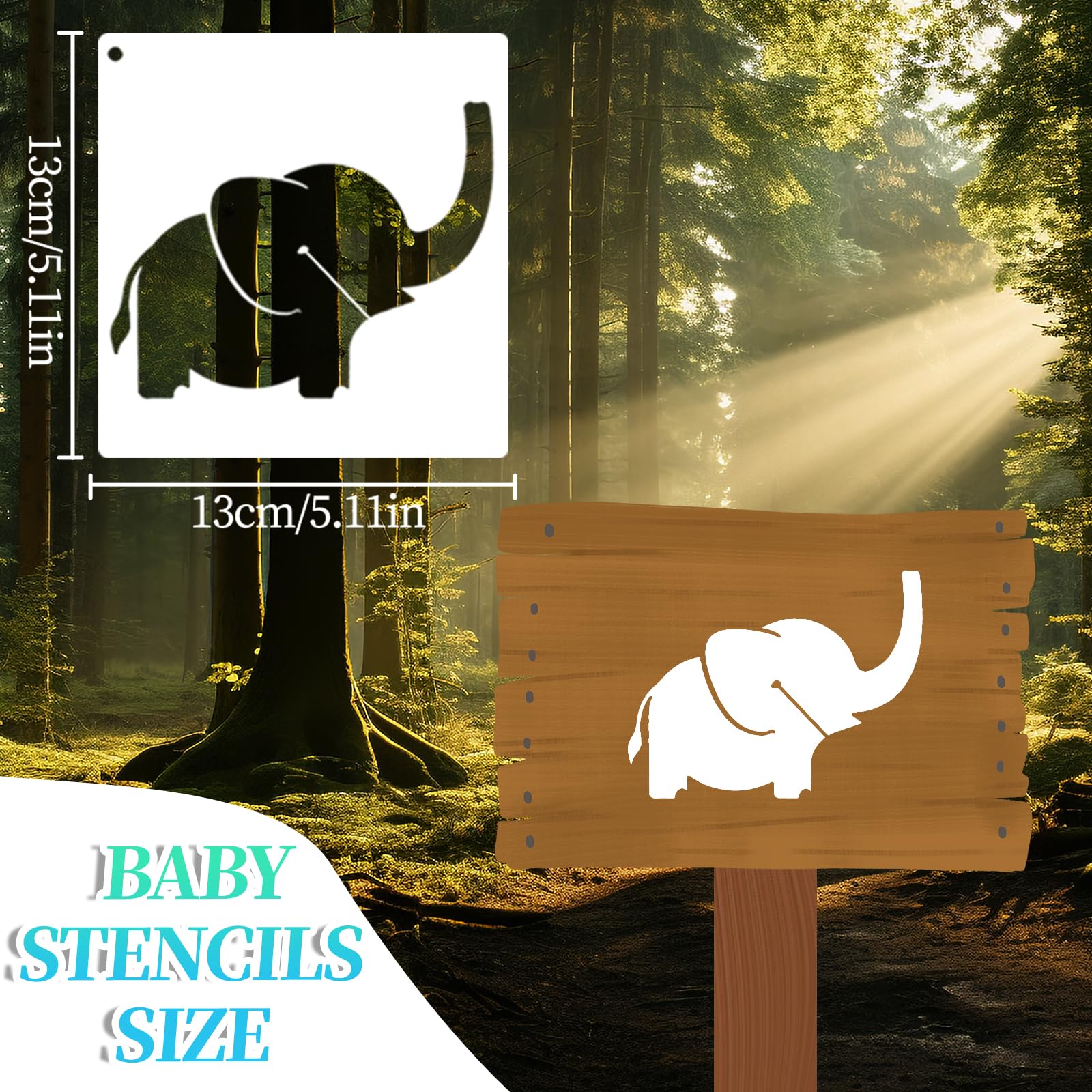 Amazon.com : LLMSIX 22 Pieces Baby Shower Stencils for