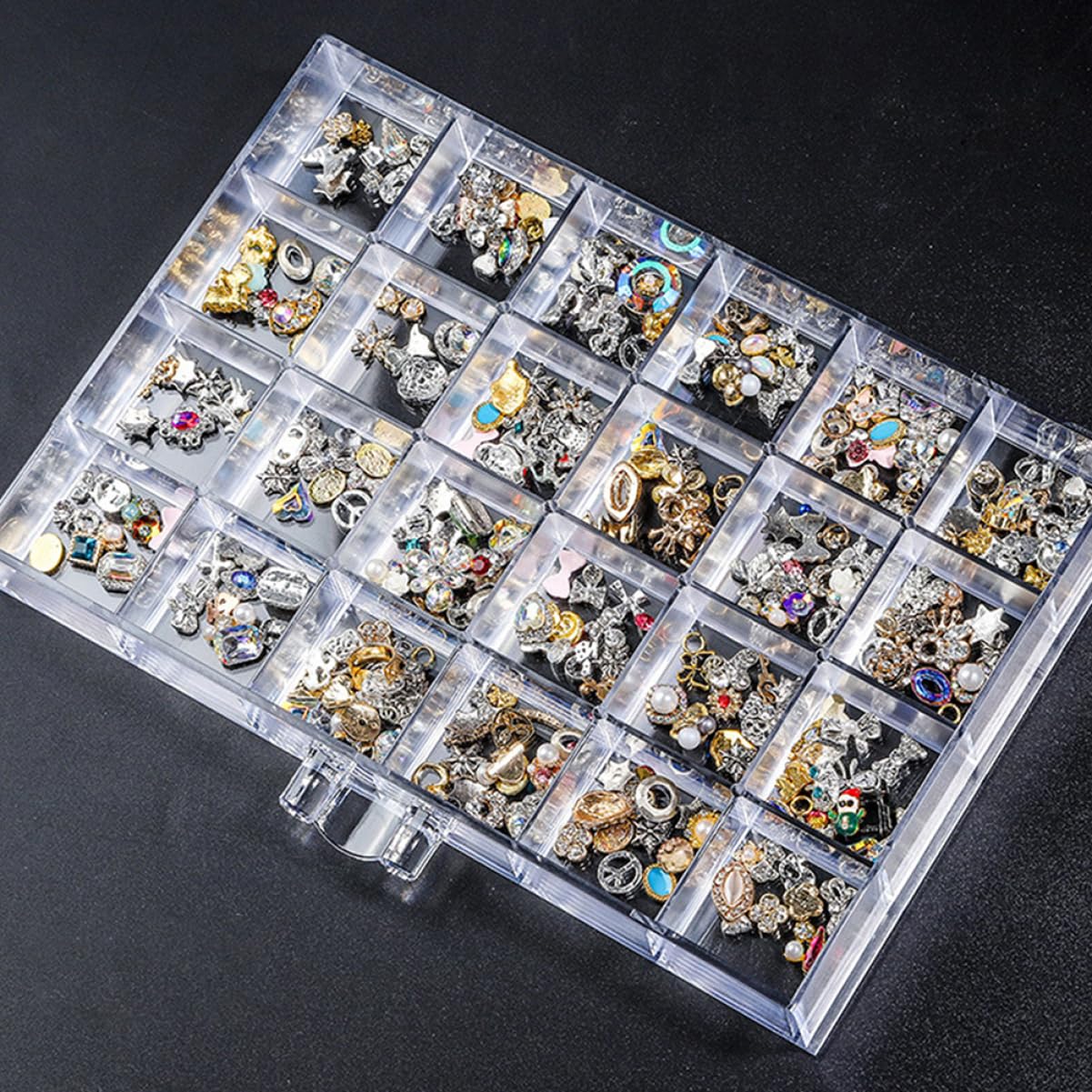 Angoily Boîte à Bijoux en Acrylique Transparente à 5 Couches 120 Cases