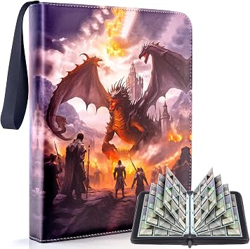 التجليد بطاقة التداول لبطاقات MTG/YGO/PTCG، يحمل 900 بطاقة، ألبوم بطاقة مجموعة الألعاب، حامل بطاقة التداول مع الأكمام، هدايا للأولاد/البنات