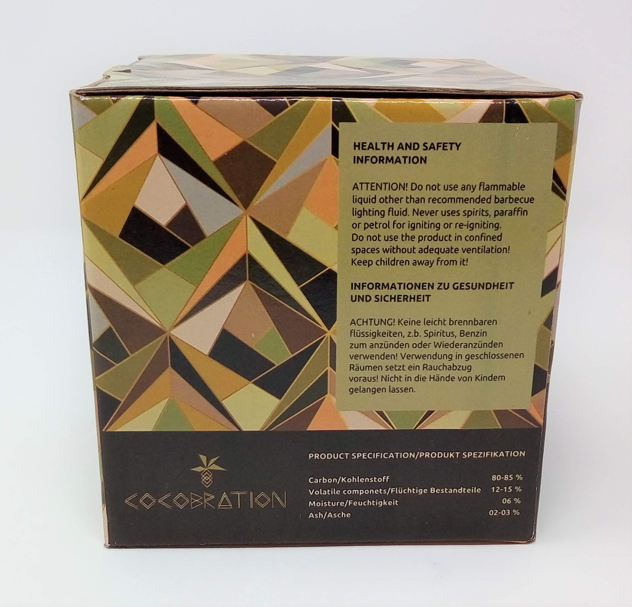 Cocobration Premium Shisha Kohle Kokoskohle Naturkohle Kokosnuss und BBQ Kokos Coal Briketts für Wasserpfeife & Grill Würfel Kohlen & Grillkohle mit Langer Brenndauer (26er, 20kg)
