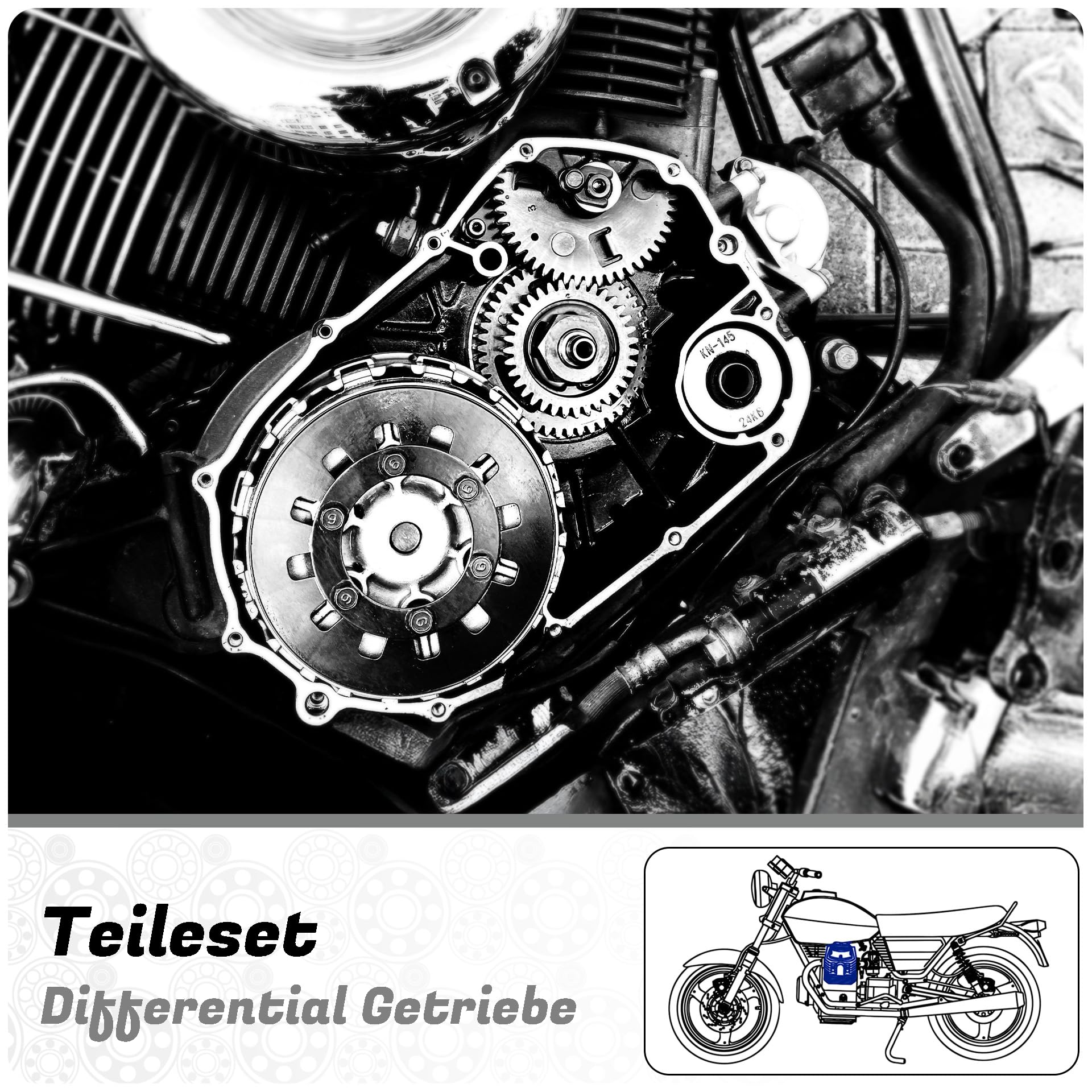 Kit differenziale per ingranaggi a sfera compatibile con BMW K 100K 1100K 1200K 75