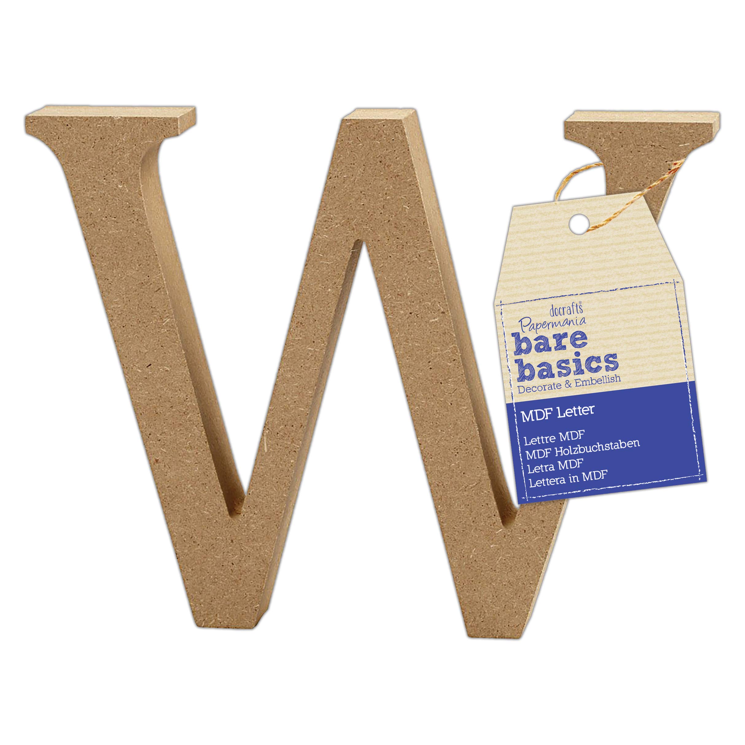 MDF Letter (1 piece) - Bare Basics - W