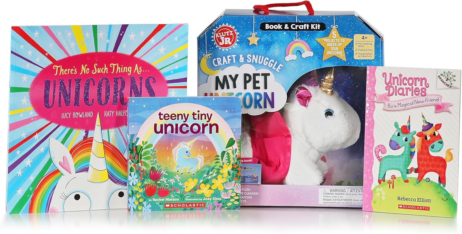 Klutz Jr: Craft & Snuggle: My Pet Unicorn and 3 Stories - Teeny Tiny, There's No Such Thing as..., & Unicorn Diaries #1: Bo's Magical New Friend