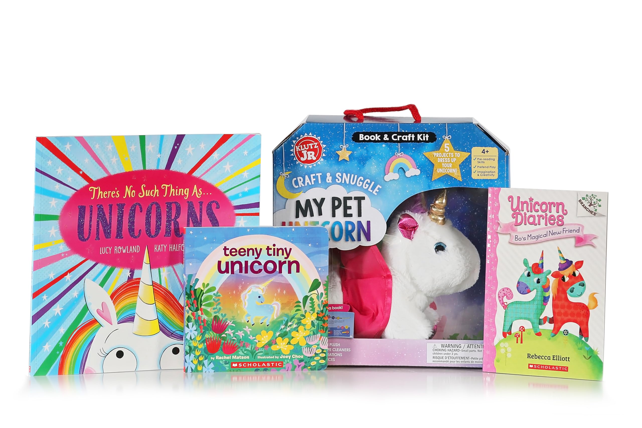 Klutz Jr: Craft & Snuggle: My Pet Unicorn and 3 Stories - Teeny Tiny, There's No Such Thing as..., & Unicorn Diaries #1: Bo's Magical New Friend