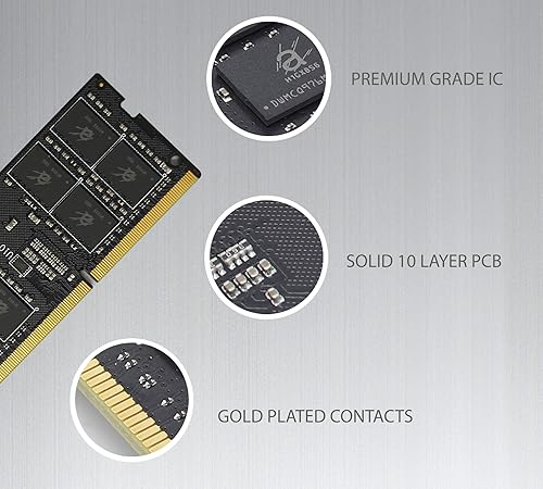 Miniatura 4 de Adamanta 32GB (2x16GB) DDR4 2400Mhz (o 2133MHz) PC4-19200 SODIMM 2Rx8 CL17 1.2v sin ECC sin búfer actualización de memoria RAM para notebook portátil