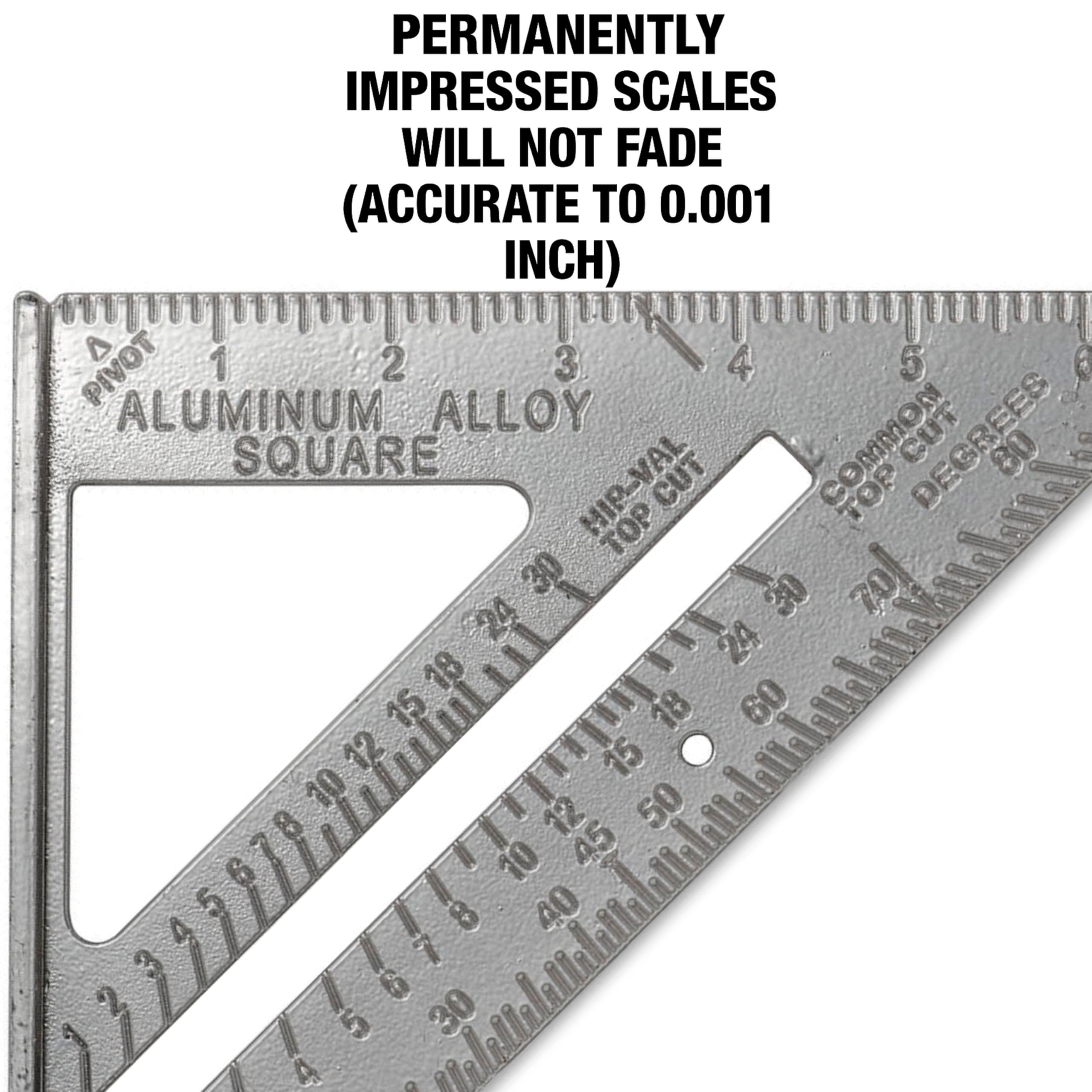 MAYES, 11079, escuadra de carpintero (aluminio, 7 pulgadas