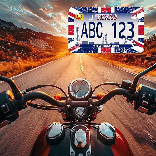 Miniatura 7 de Marco de placa de matrícula con bandera británica vintage de acero inoxidable del Reino Unido, soporte para placa de motocicleta, soporte para placa