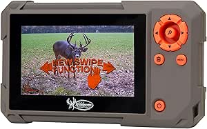 WILDGAME INNOVATIONS Trail Pad Swipe | VU60 SD Card Viewer for Hunting &amp; Wildlife Observation | Compact Water-Resistant Memory Card Reader with 4.3&#34; Touch Screen, Dark Green