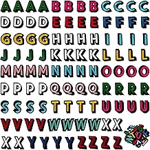 Best 52 Pieces Iron on Letter Patches Sew on Alphabet Patches Fabric Letters Patches Embroidered Patch A-Z Letter for Hats, Jackets, Shirts and Jeans DIY Craft Sewing Projects(52) Review 