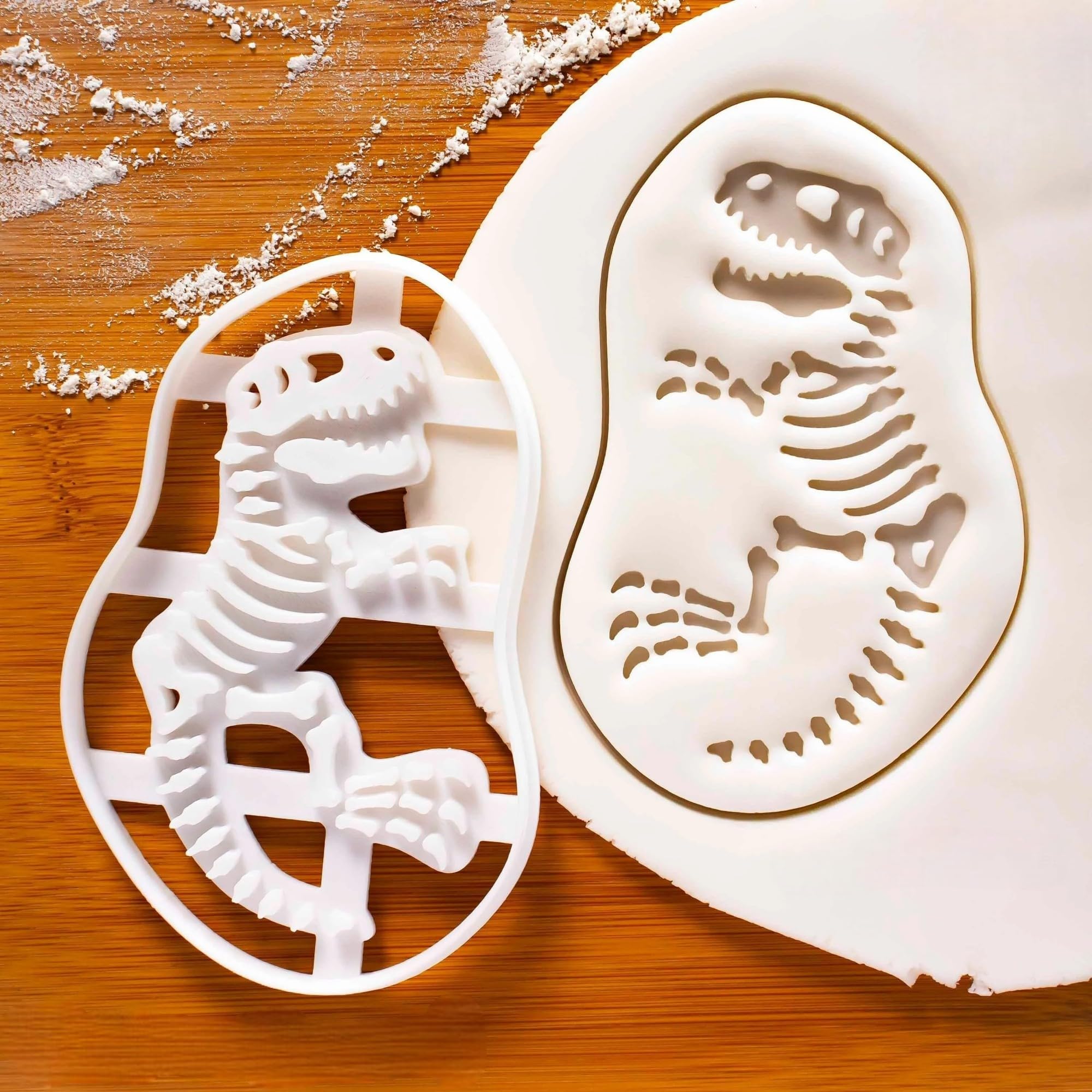 Fossil T-Rex Cookie Cutter | Dinosaur-Shaped Biscuit Mold for Creative Baking, Extinct T-Rex Theme, Perfect for Kids' Parties and Dinosaur Enthusiasts (ONLY T-REX)