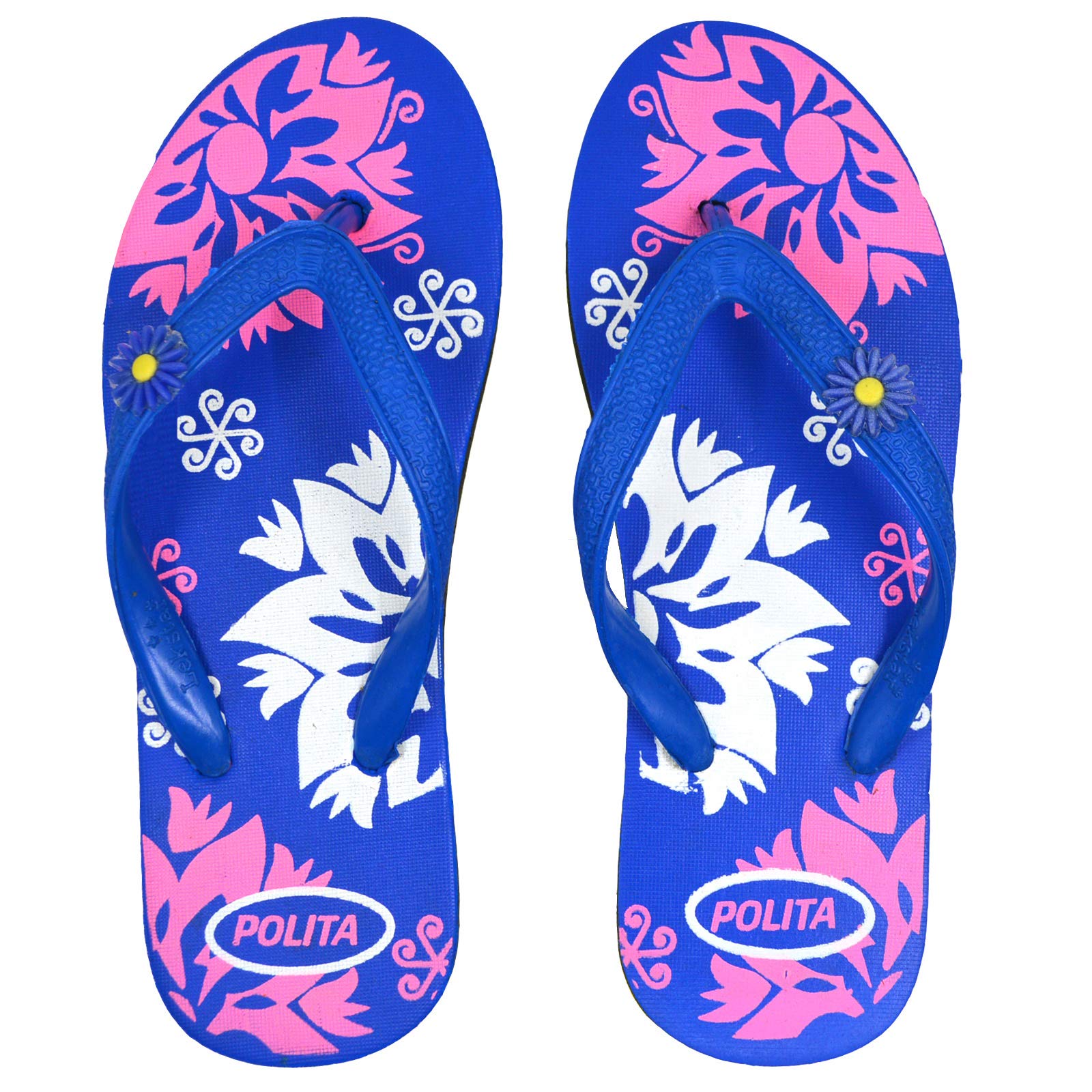 POLITA Womens Blue Floral Flip Flops Slipper (f36), 7 UK (B084T8QZJB) Amazon Price History, Amazon Price Tracker