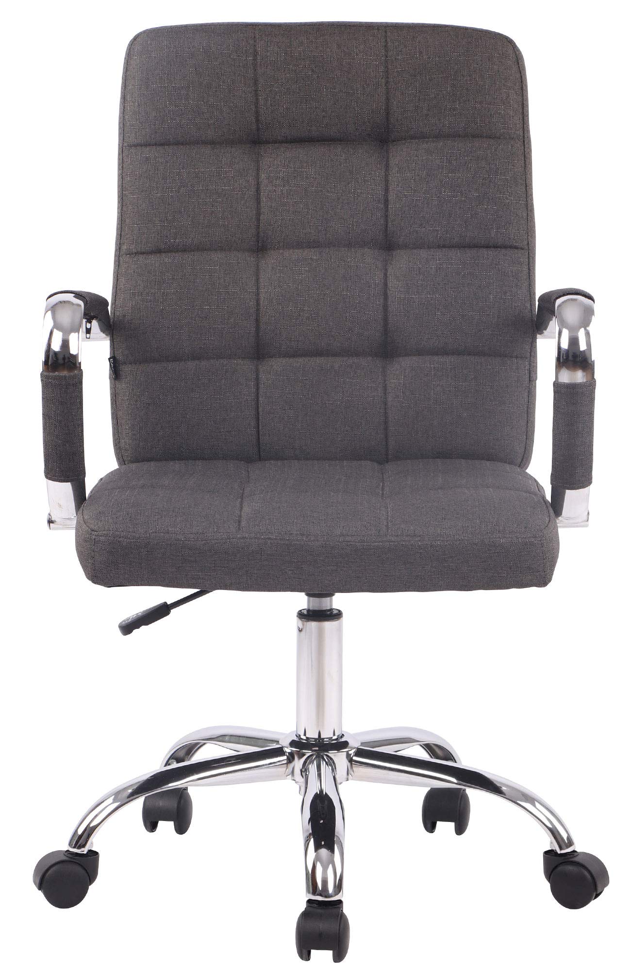 CLP Silla De Escritorio Deli Pro En Tela | Silla Ejecutiva Giratoria & Regulable En Altura I Silla De Oficina con Ruedas Color:Gris Oscuro