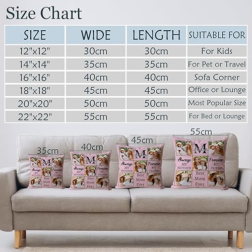 Miniatura 4 de MATONGO Custom Pillows with Picture, Customized Short-Plush Pillow Double Sided Printing, Personalized Throw Pillow Cover with Insert, Christmas