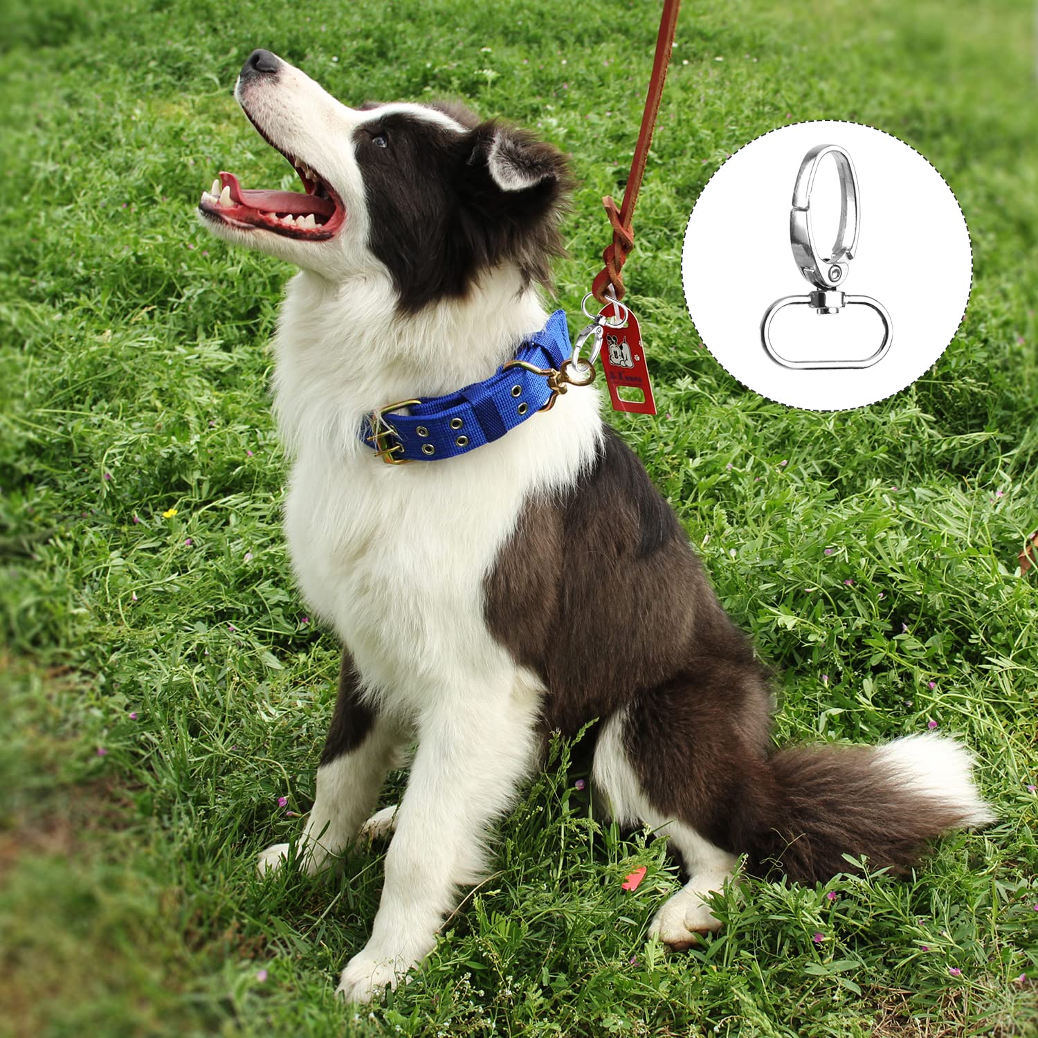 Fermoir Pivotant,Porte-Clés Rotatif,38Mm Mousqueton Porte Clé