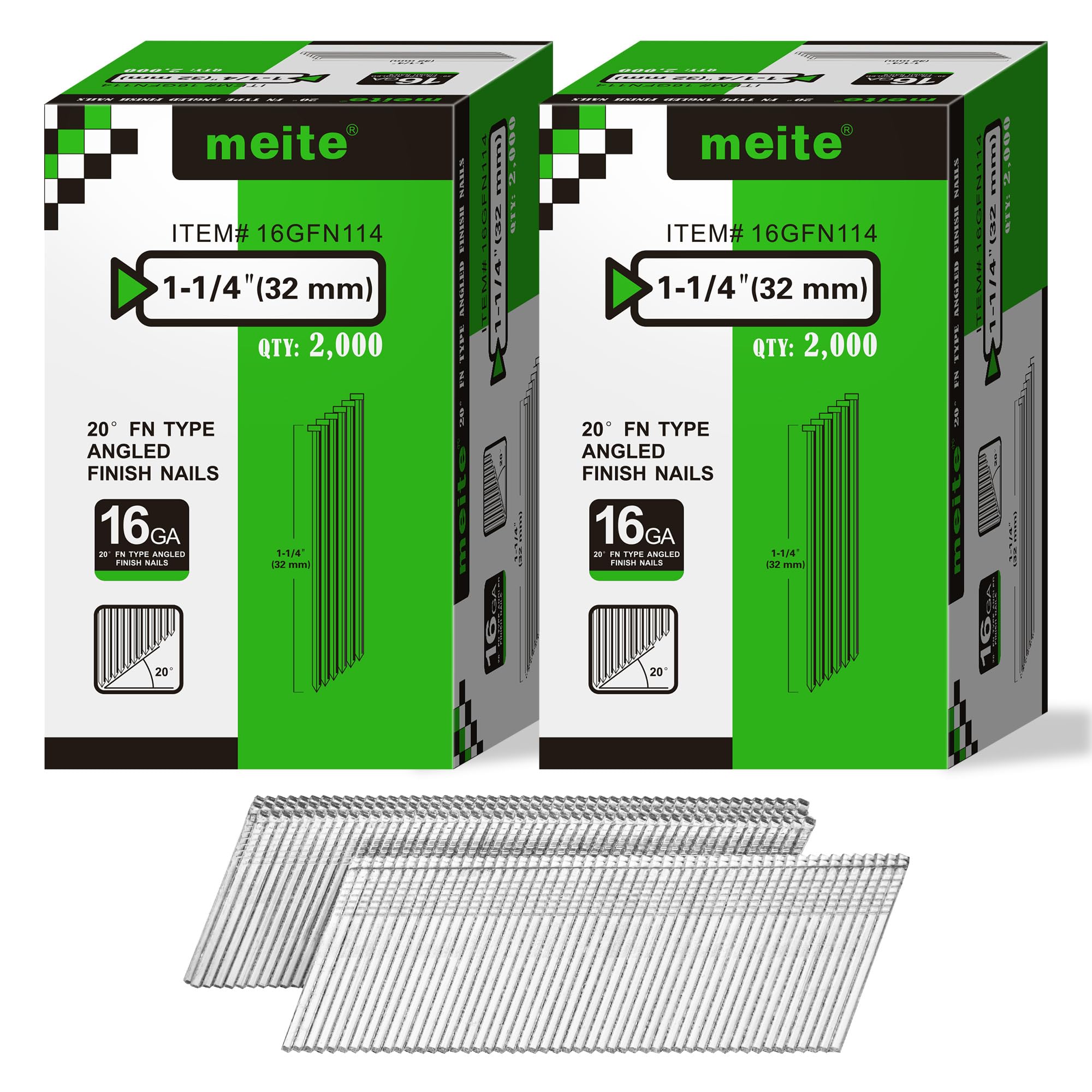 Meite 2 Inch Finish Nails - 2000 PCS -21 Meite 2 Inch Finish Nails - 2000 PCS -21