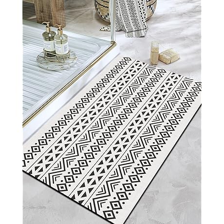 DEXI Diho Rugs: Quick Dry Bohemian Bath Mat for Enhanced Comfort and Hygiene