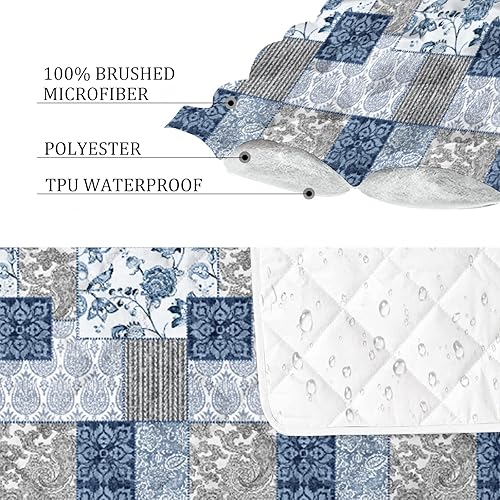 Miniatura 3 de YIYEA Funda de sofá estampada 2 en 1  Funda de sofá 104% impermeable de gran tamaño, con correas elásticas antideslizantes y fundas de cojín