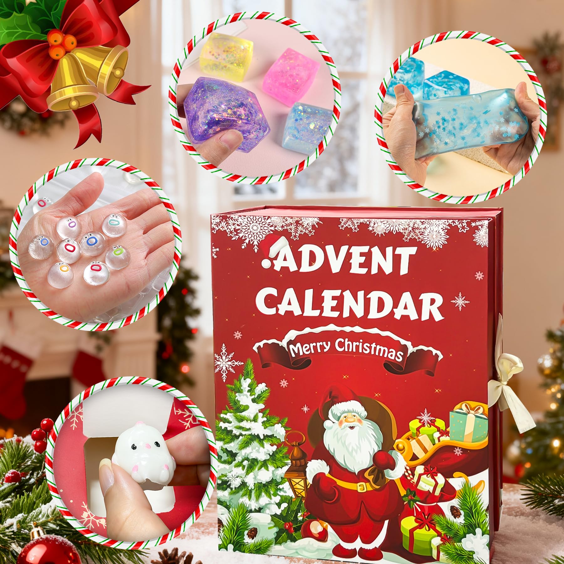 Fidget Adventskalender 2025-24 Tage Countdown Adventskalender Fidget Mini Set, Relief Stress Christmas Geschenk für Mädchen, Jungen & Party Geschenk