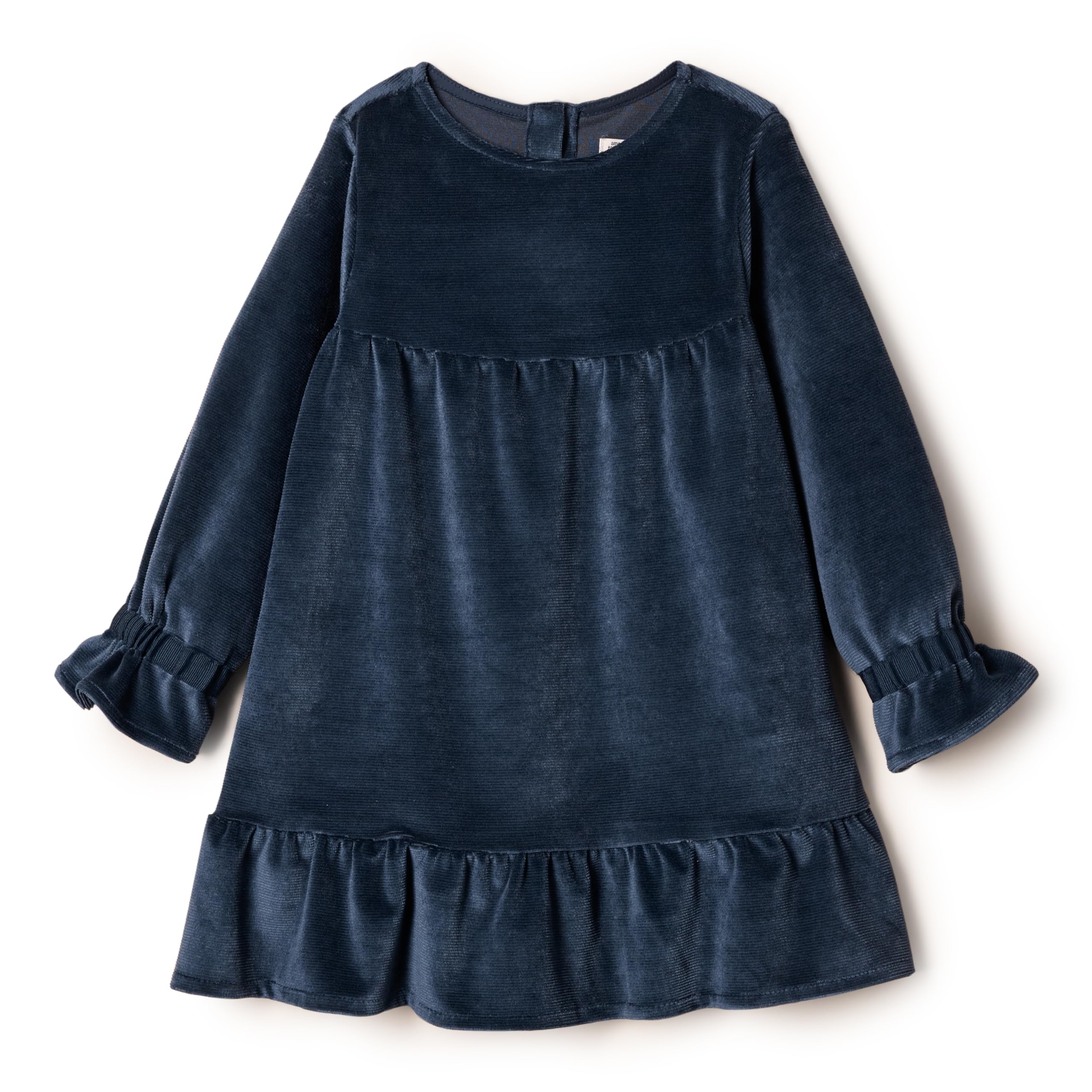 Amazon Essentials x Sofia Grainge Baby Girls' Longsleeve Corduroy Dress, Navy, 6-9 Months