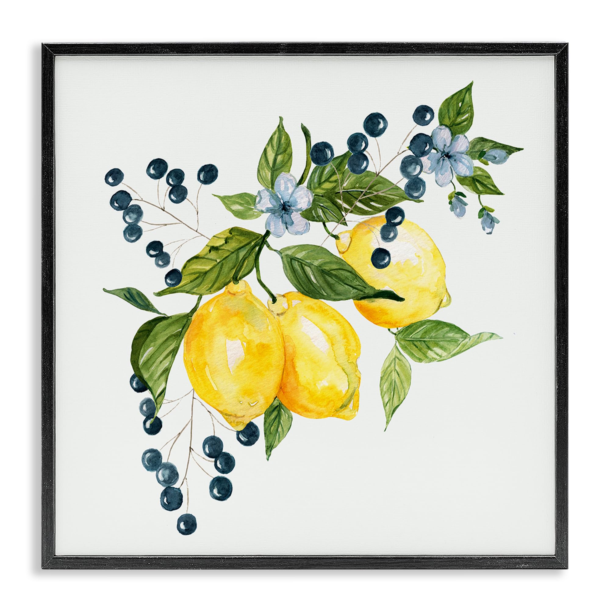 'Lemon Branch with Berries'| Framed Giclee Art