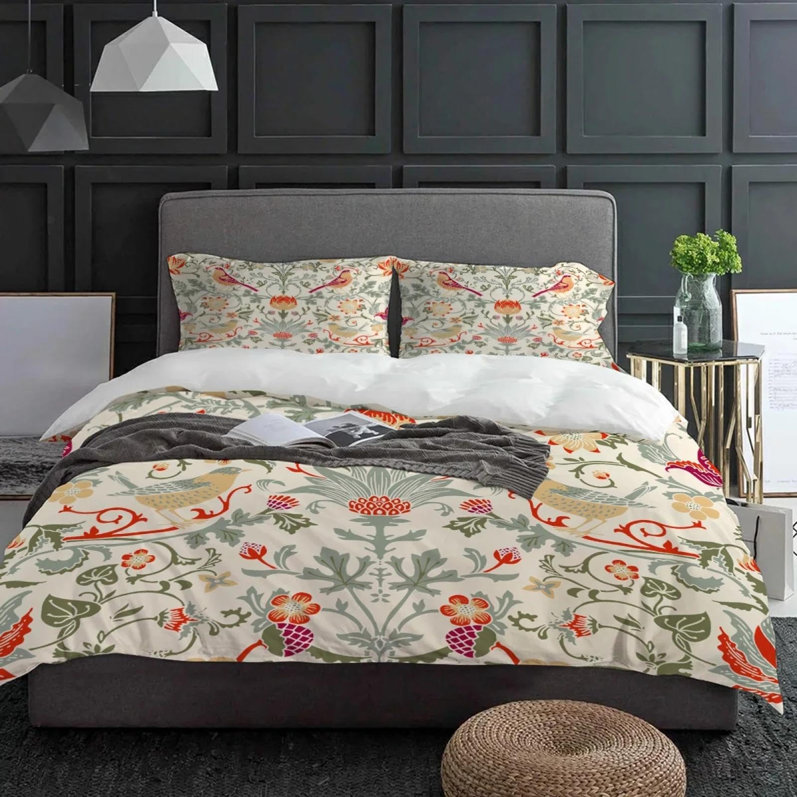 Housse de couette enfants et adultes motif oiseau fleur pour sublimer la chambre à coucher