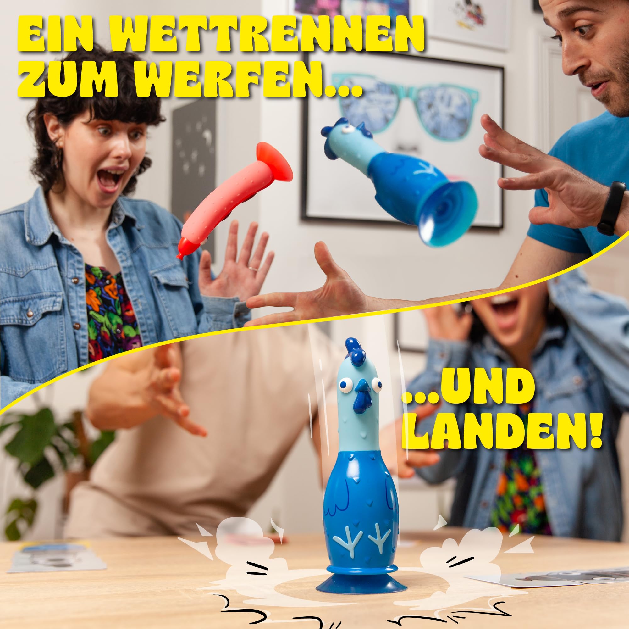 Big Potato Chicken vs Hotdog – Das ultimative Chaotische Partyspiel | Flipping-Fun Partyspiel für Familien & Spieleabende | Bonusinhalt inklusive!