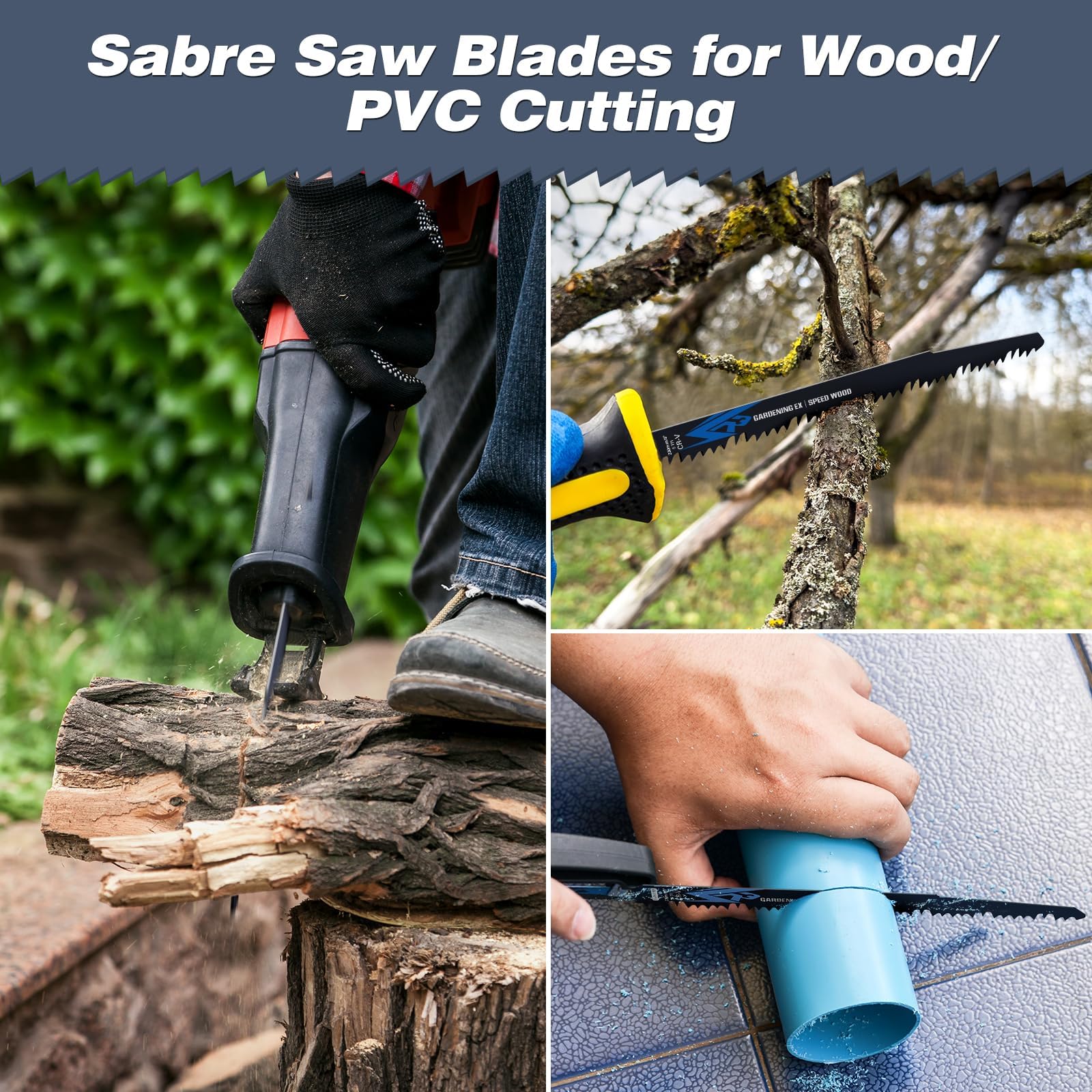 Juego de 10 Hojas de Sierra de Sable, 230 mm, 5TPI, Accesorios Compatibles Con Bosch Dewalt Makita y Otros