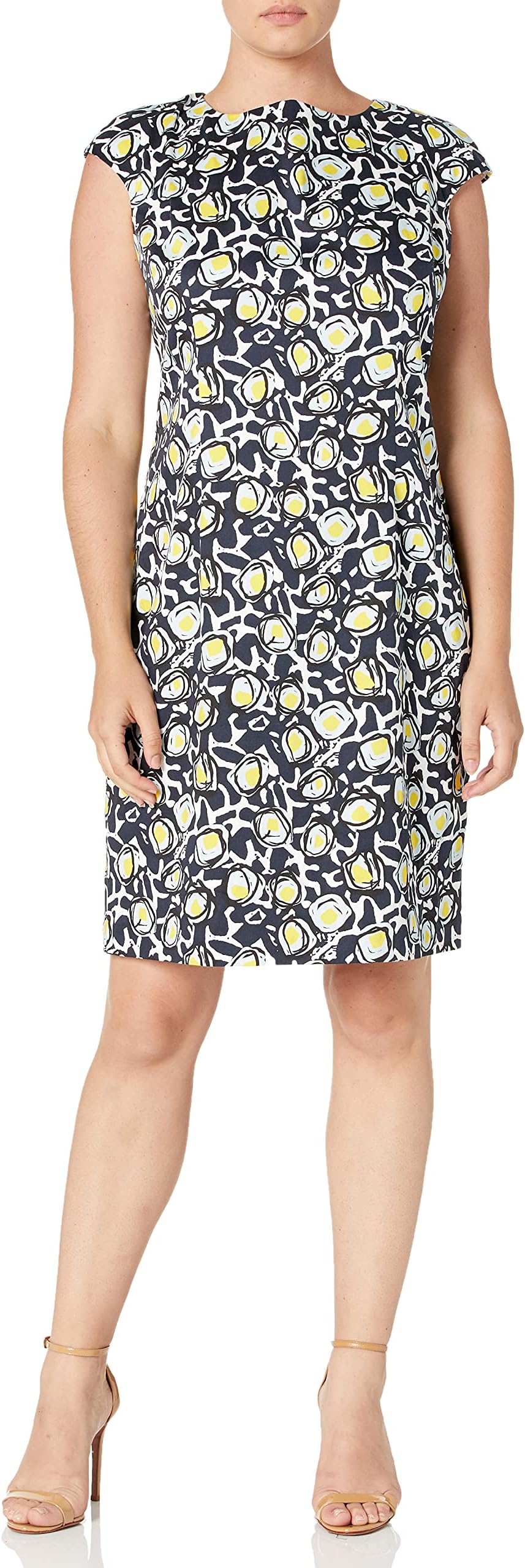 Women's Cap-Sleeve Fitted Dress