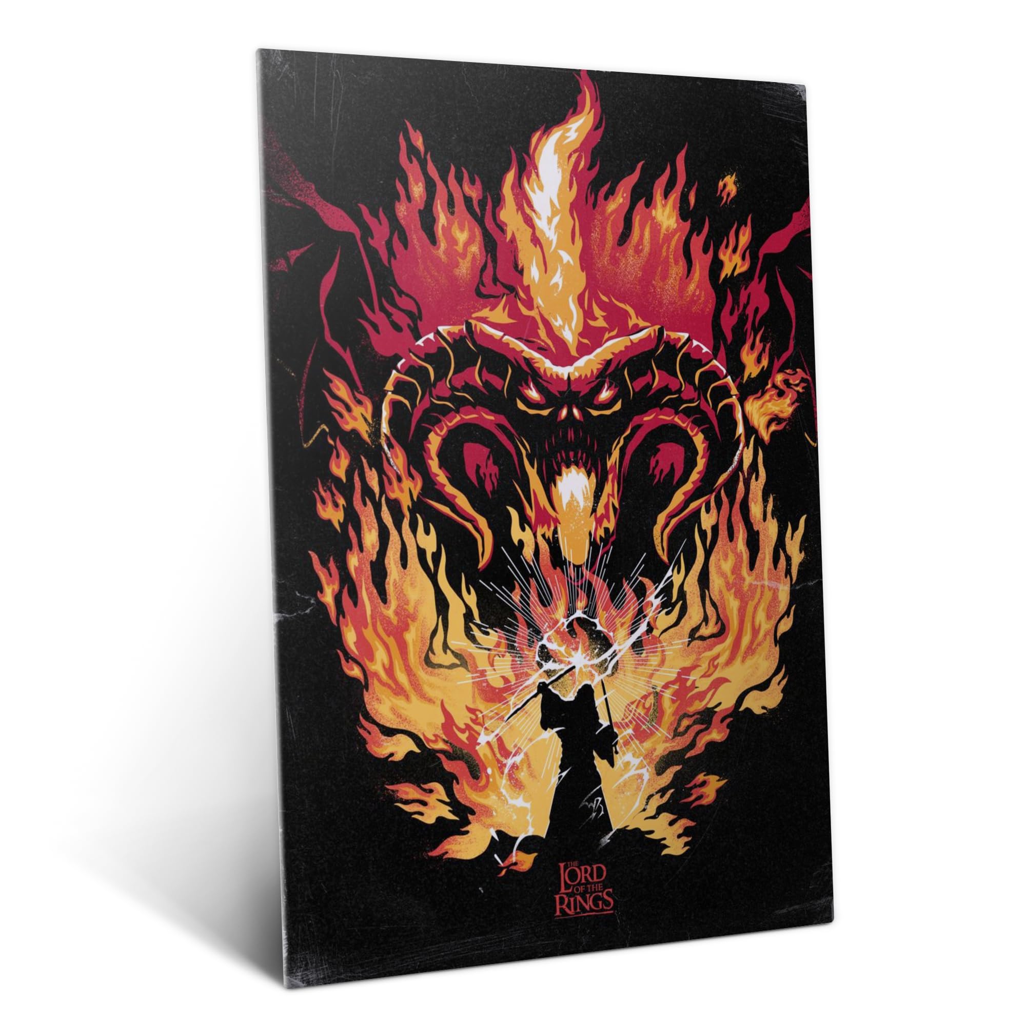 Displate - Poster in metallo - Middle Earth - The Lord of the Rings Alternative Posters - You Shall Not Pass - Taglia M - 32 x 45 cm Matt
