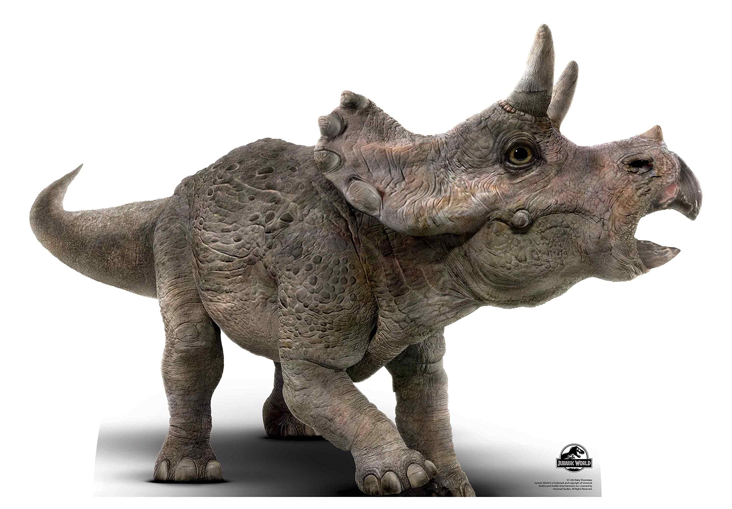 Star Cutouts Ltd SC1282 Star Cutouts Official Jurassic World Baby Triceratops Dinosaur Party and Collectors Item 61cm Tall, Multicolour