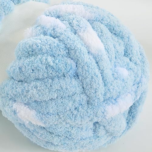 Miniatura 7 de HOMBYS Hilo de felpilla grueso para tejer a mano, hilo grueso de felpa esponjosa para tejer con el brazo, hilo gigante súper voluminoso, hilo