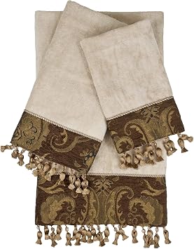 Sherry Kline China Art Brown 3-Piece Decorative Towel Set