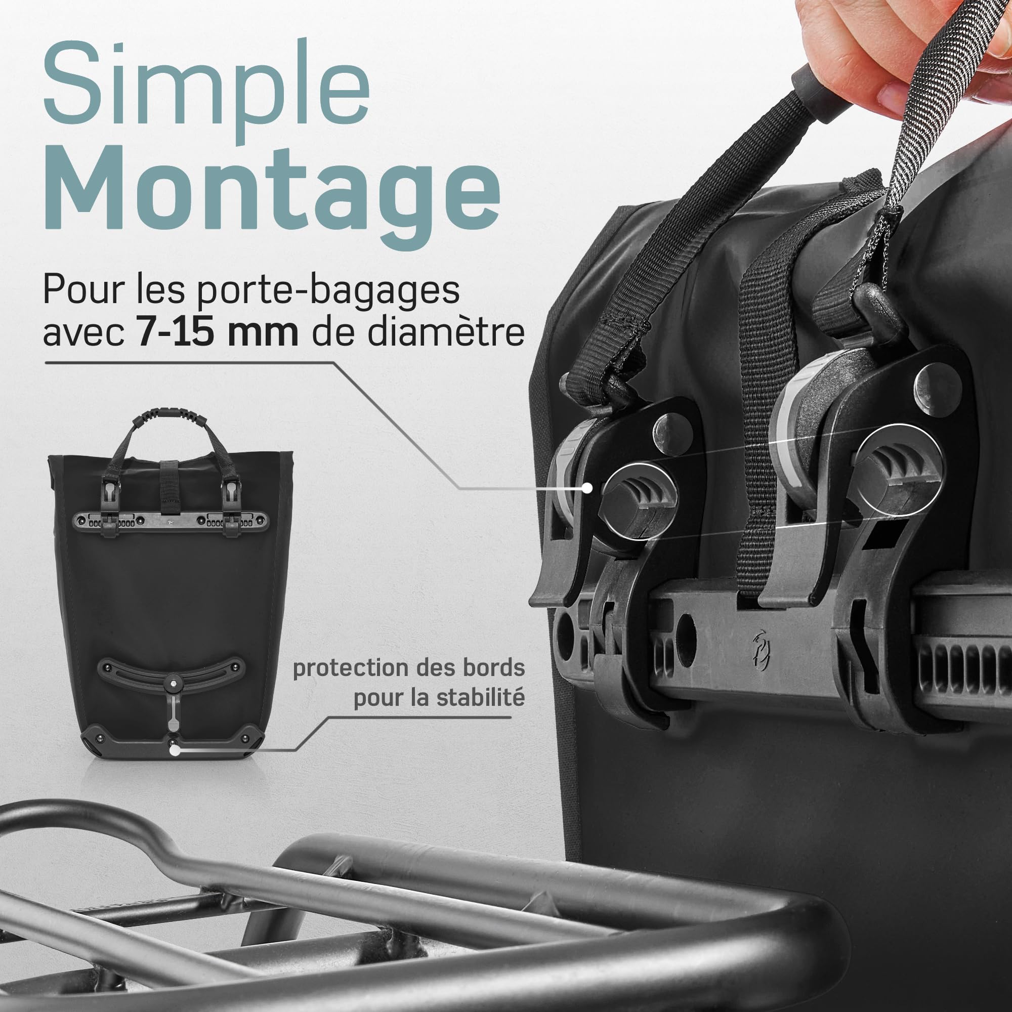 Borgen Sacoche pour vélo pour Porte-Bagages avec Insert réfrigérant Amovible – Utilisable comme pour Porte-Bagages, Sacoche de vélo, Sacoche de Transport 23 litres