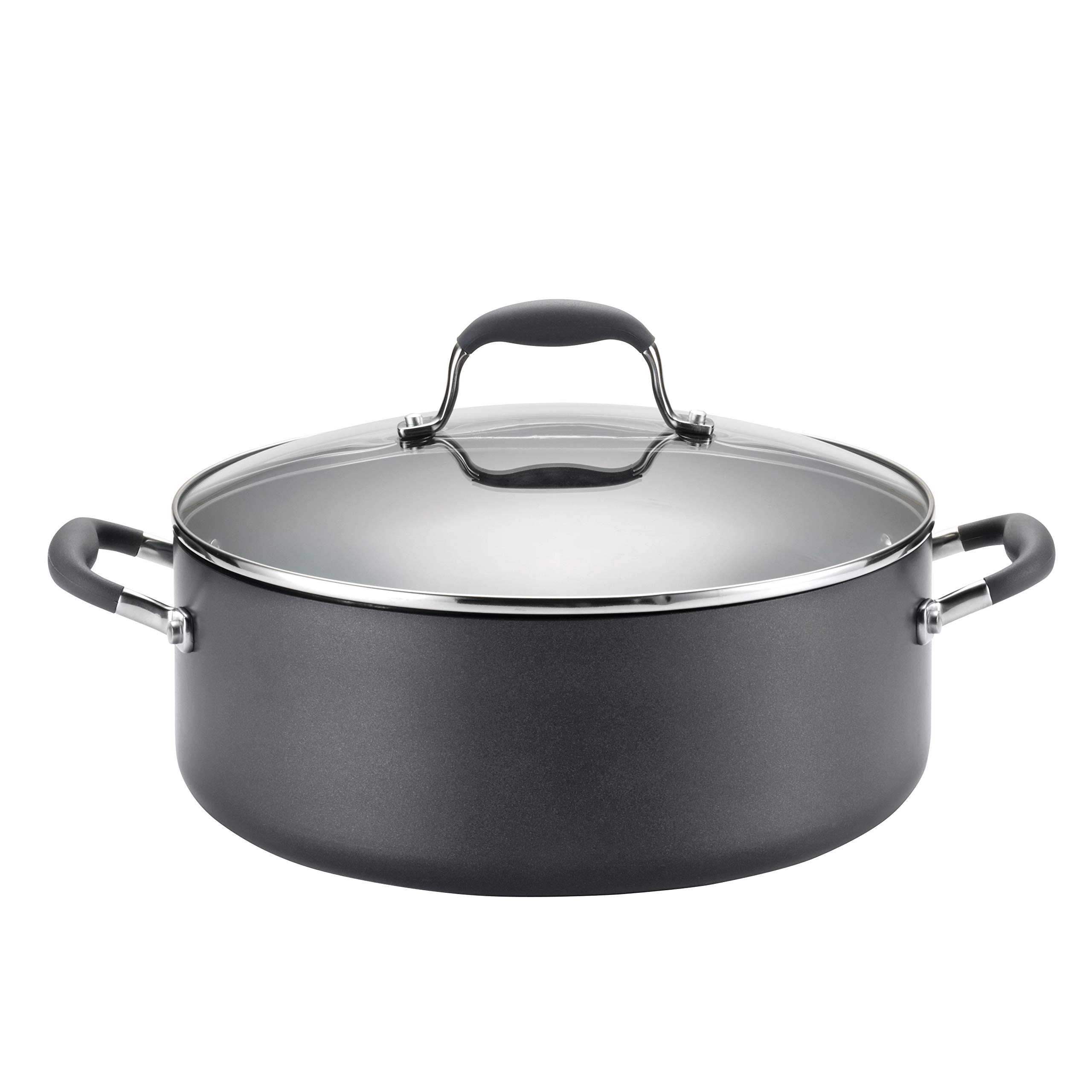 Anolon - 82825 Anolon Advanced Hard Anodized Nonstick Stock Pot/Stockpot with Lid, 7.5 Quart, Gray, 7.5 qt