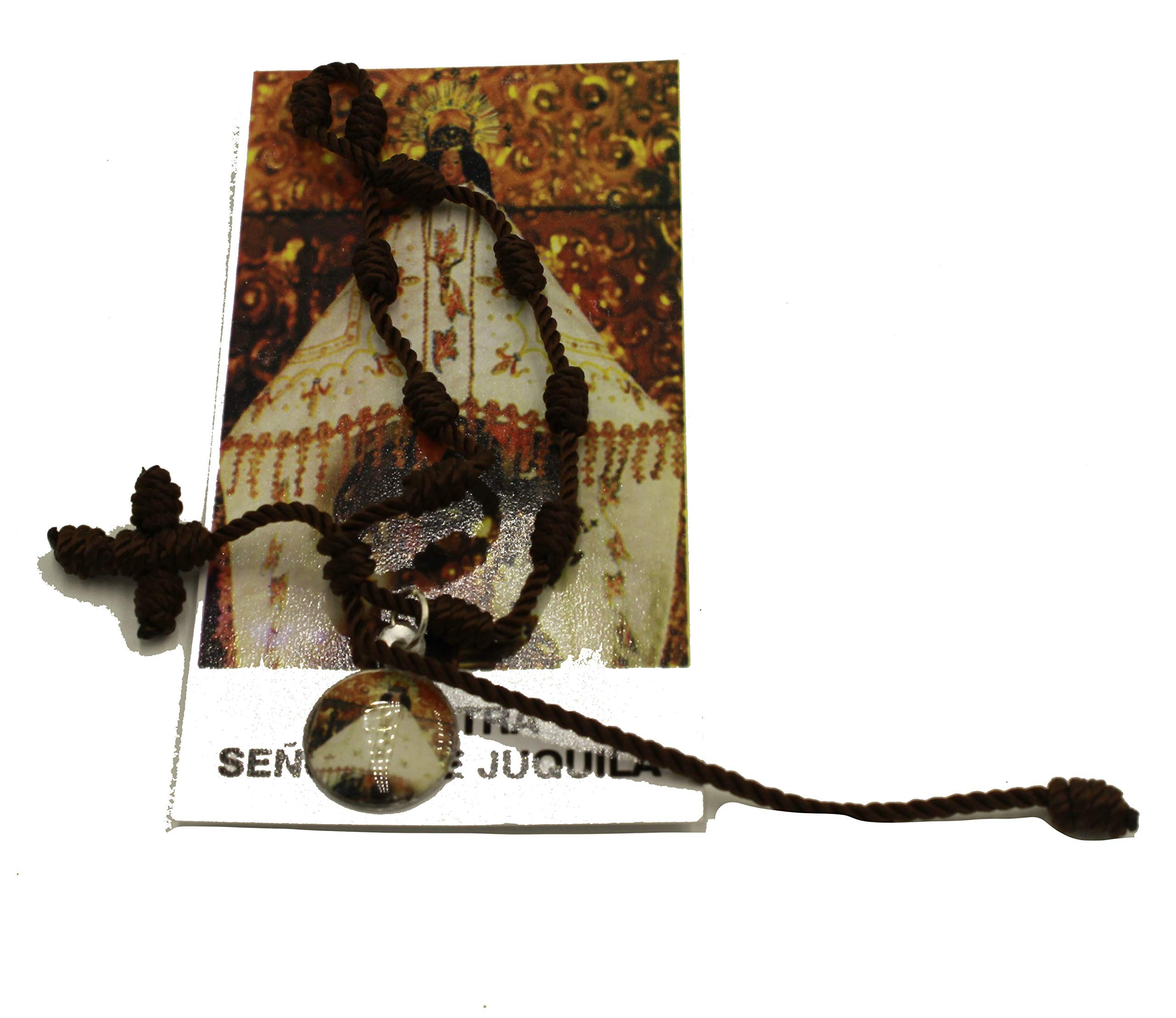 Juquila Brown Knotted Adjustable Bracelet with Prayer - Juquila Prayer Knotted Bracelet