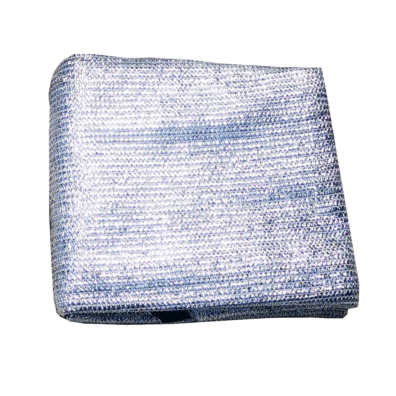 85% Aluminet Shade Cloth Aluminum Foil Fabric with Grommets, 2x2m 2x3m 2x4m Privacy Screen UV Resistant Sunblock Shade Cloth Net Pet Shade Car Cover Canopy Cover Sun Awnings for Patios ( Size : 3x5M )