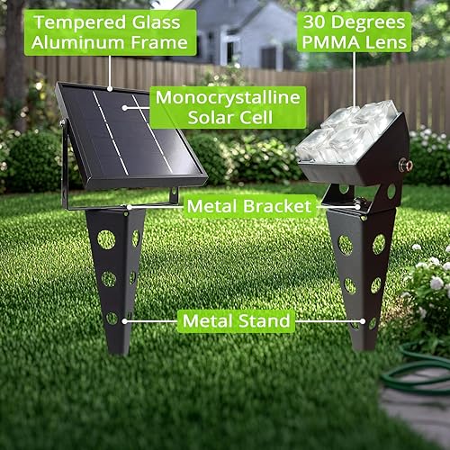 Miniatura 2 de Luces solares que cambian de color al aire libre, luces RGB para paisaje, 3 en 1, de metal, impermeables, encendidoapagado automático, luces