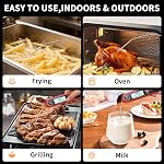 DOQAUS Meat Thermometer Digital with Dual Probe, Instant Read Food Thermometer for Cooking with Backlight and Alarm, 2s Fast Response, 40-inch Long Wired Probe for Oven BBQ Grill Smoker Candy