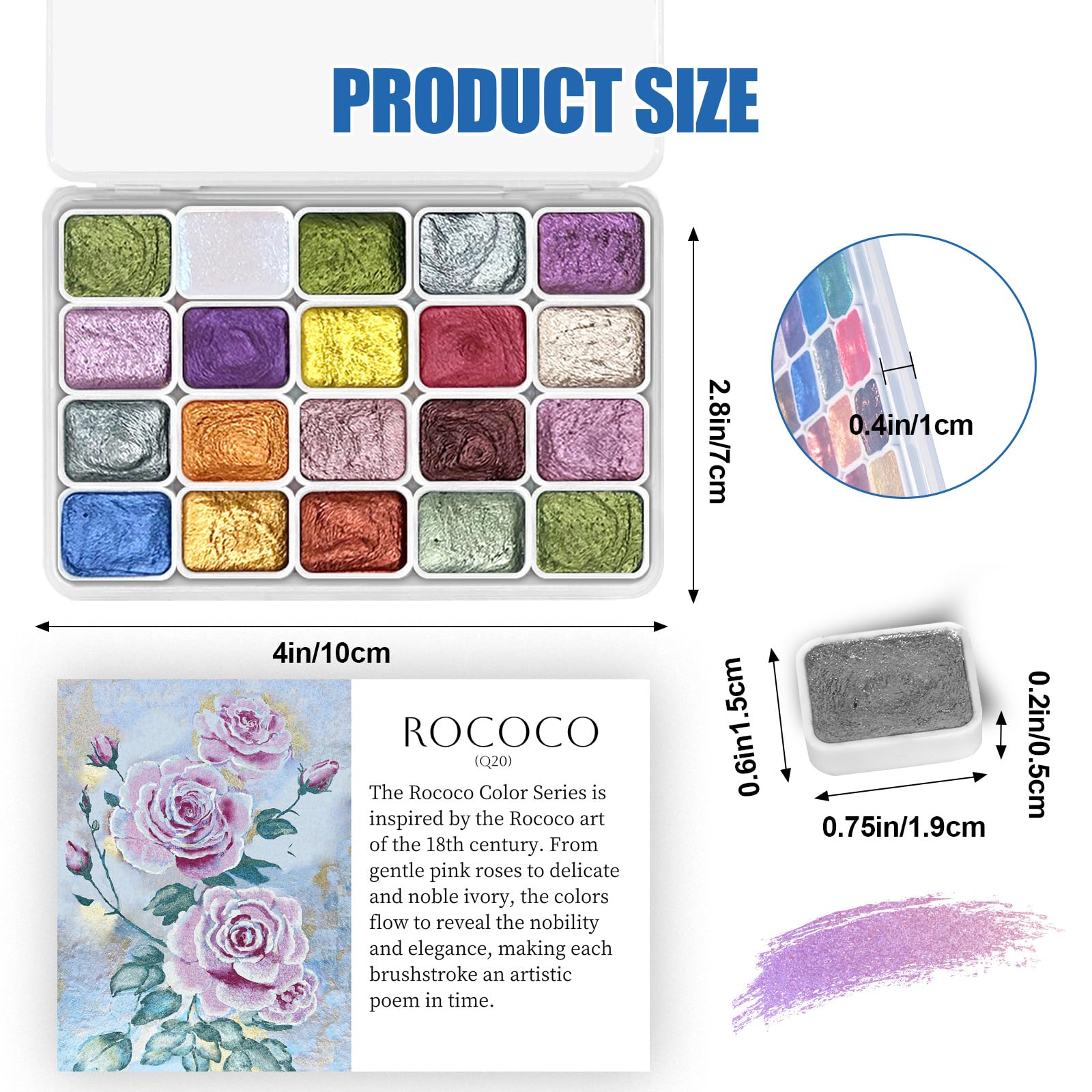 CraftyManor Mini Forestry Shifting Watercolor Painting Set, 40 Color Shifting Watercolor Paints - Image 2
