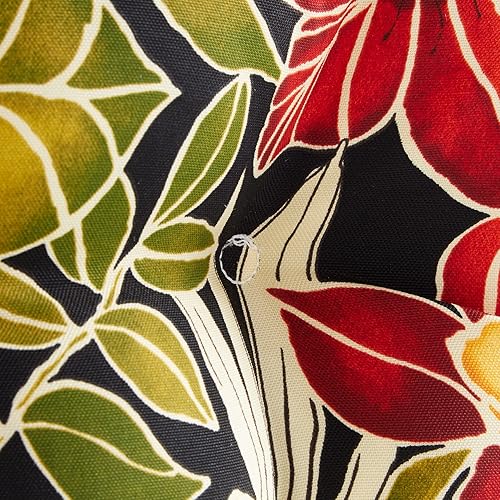 Miniatura 4 de South Pine Porch Cojín redondo para silla bistró de 15 pulgadas para exteriores (juego de 2), Aloha Black Floral