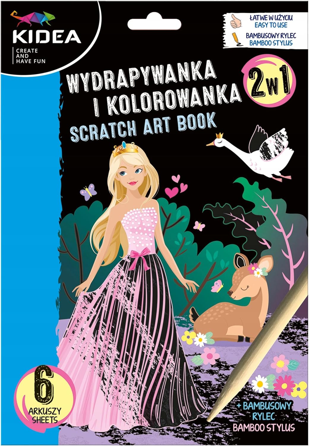 review Princess Kidea 2in1 Scratcher and Coloring Book