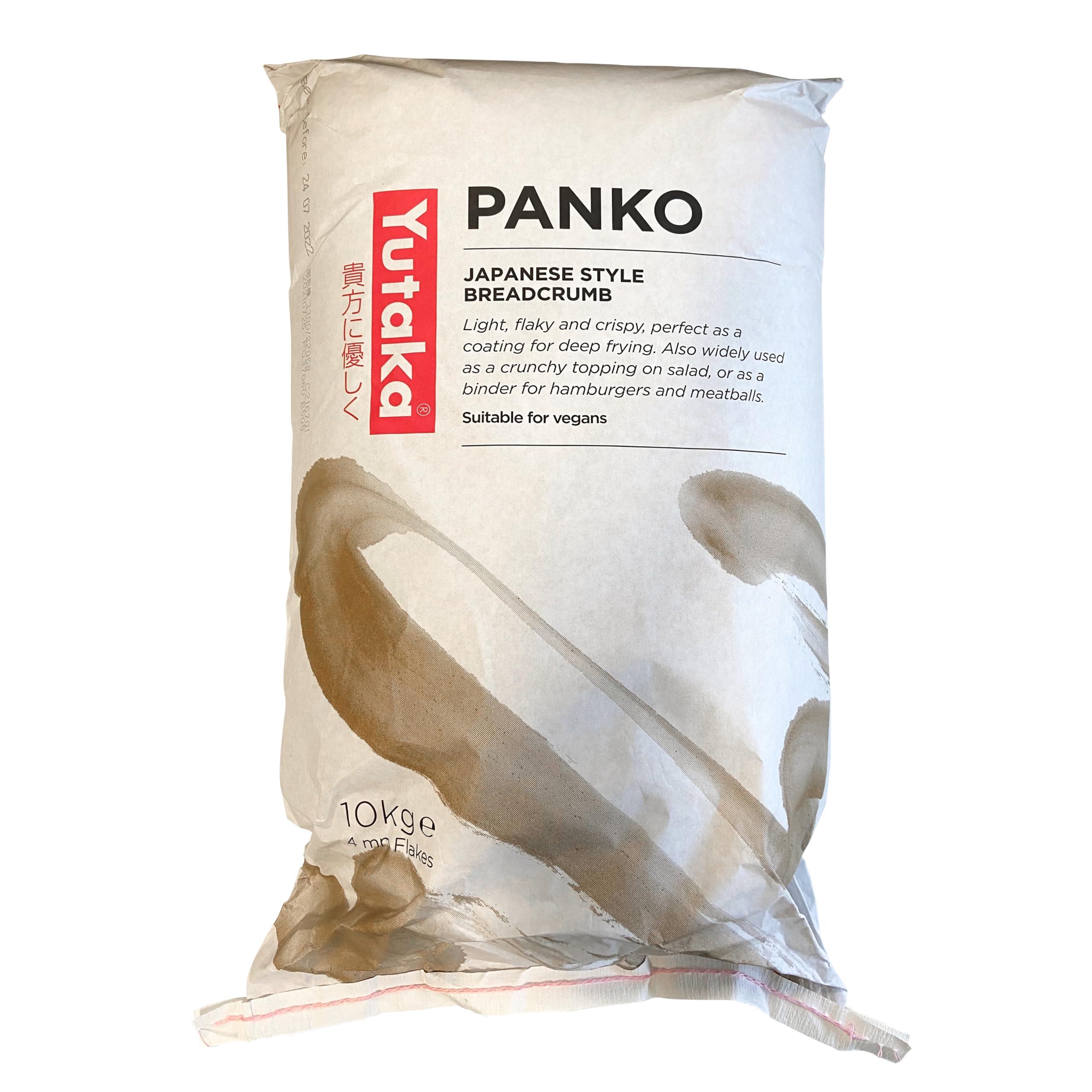 Yutaka Panko Bread Crumbs 4mm 10kg | Japanese-Style Flaky Breadcrumbs for Extra Crispy Coating – Bulk Pack for Foodservice | Vegan | Vegetarian