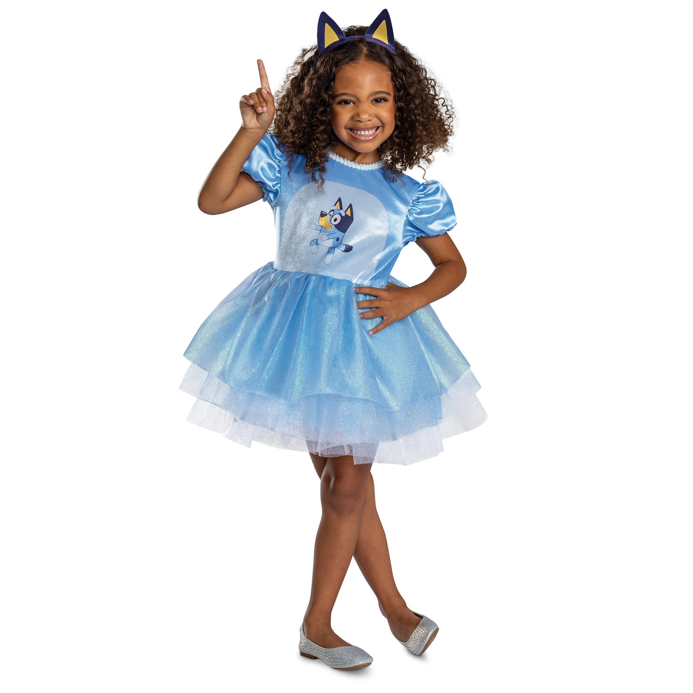 Bluey Dress Costume per bambini, costume classico da ufficiale, Bluey