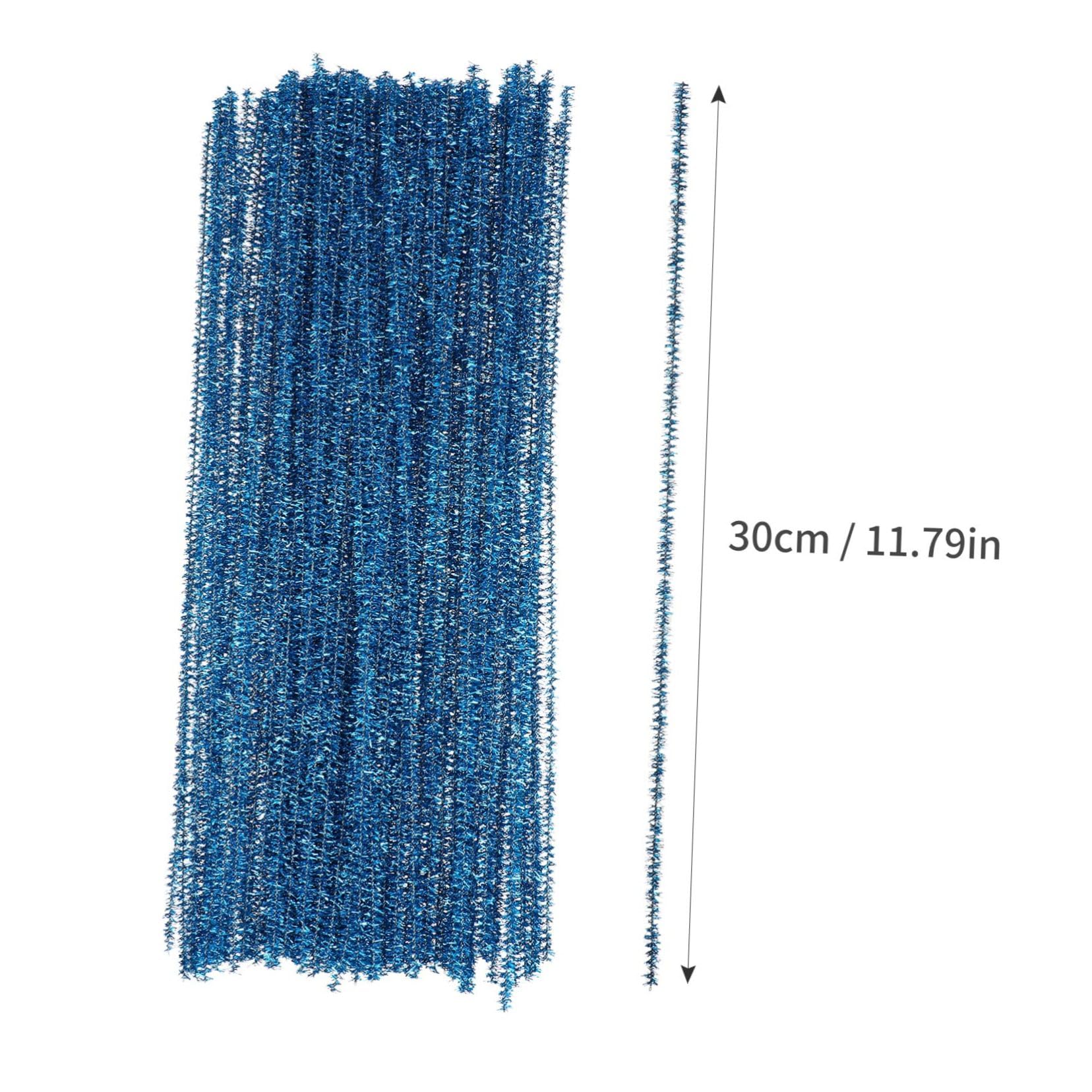 Homoyoyo 200pcs Glitter Twist Stick Christmas Crafts Christmas Tree Decorations Christmas Pipe Cleaners Colors Garland Thick Blue Stems Tinsel Xmas Sparkly Glitter Pipe Cleaners Jumbo