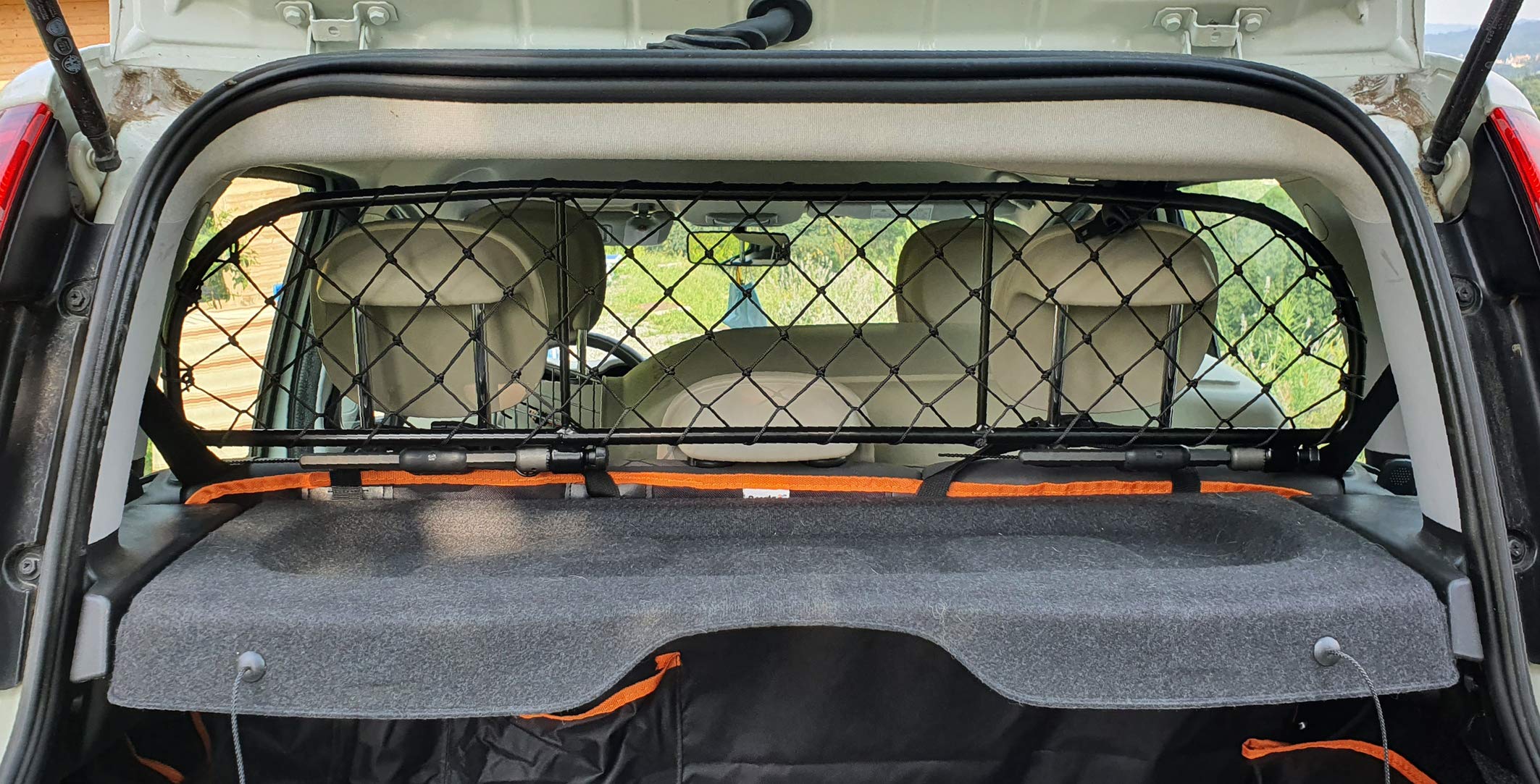 ERGOTECH Divisorio Griglia Rete Divisoria per Fiat Panda 4x4, RDA65-XS, per Trasporto Cani e Bagagli