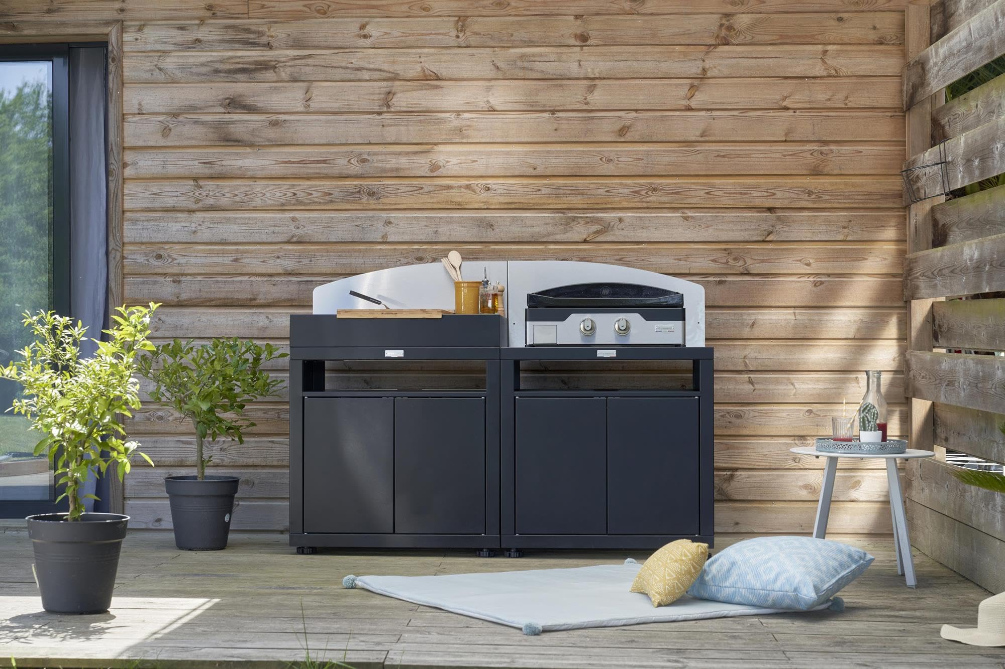 LE MARQUIER Gas-Plancha 5400 W - Emaillierte Gusseisenplatte 60x40 Cm, Made In France