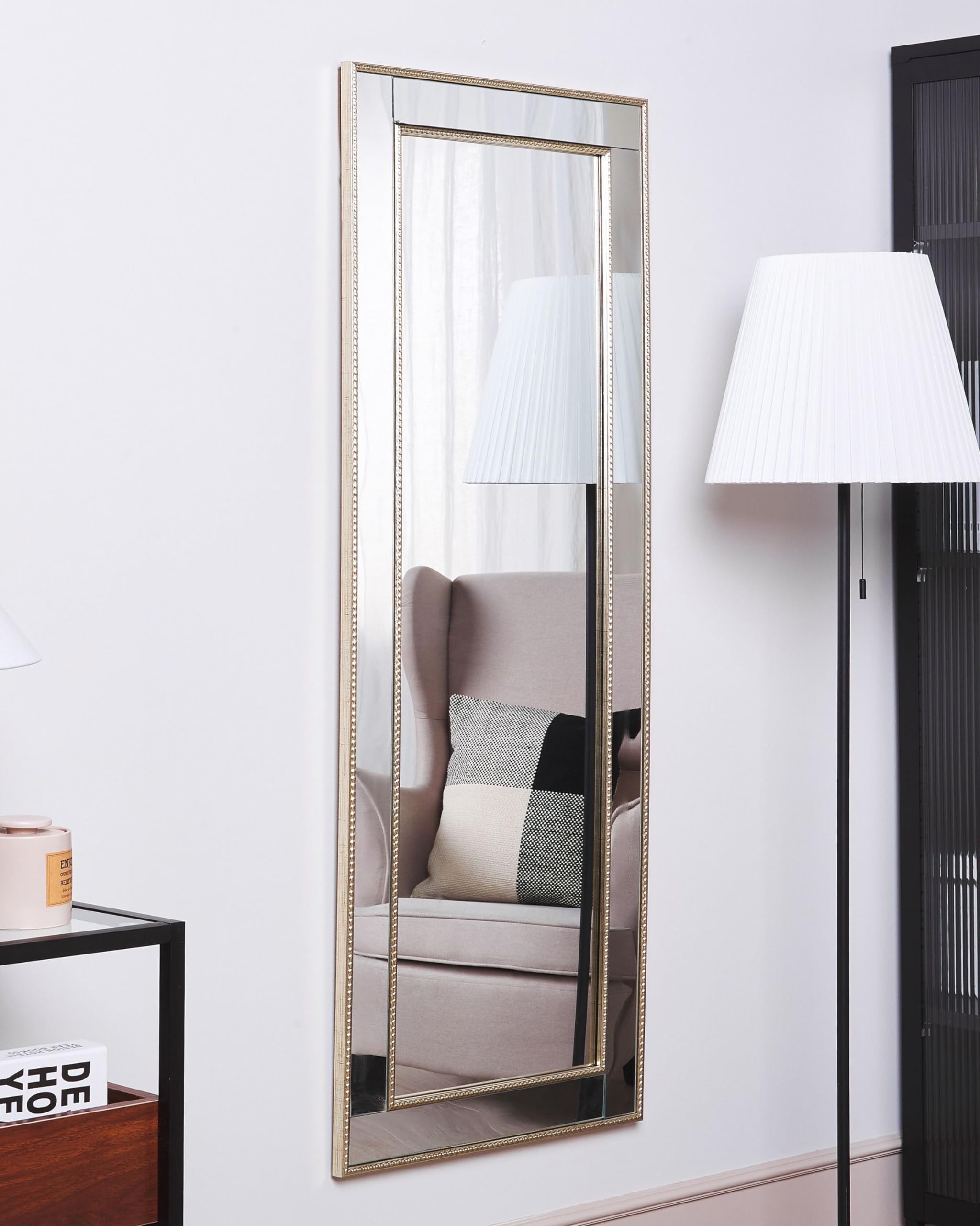 Beliani Specchio da parete 50 x 130 cm oro e argento