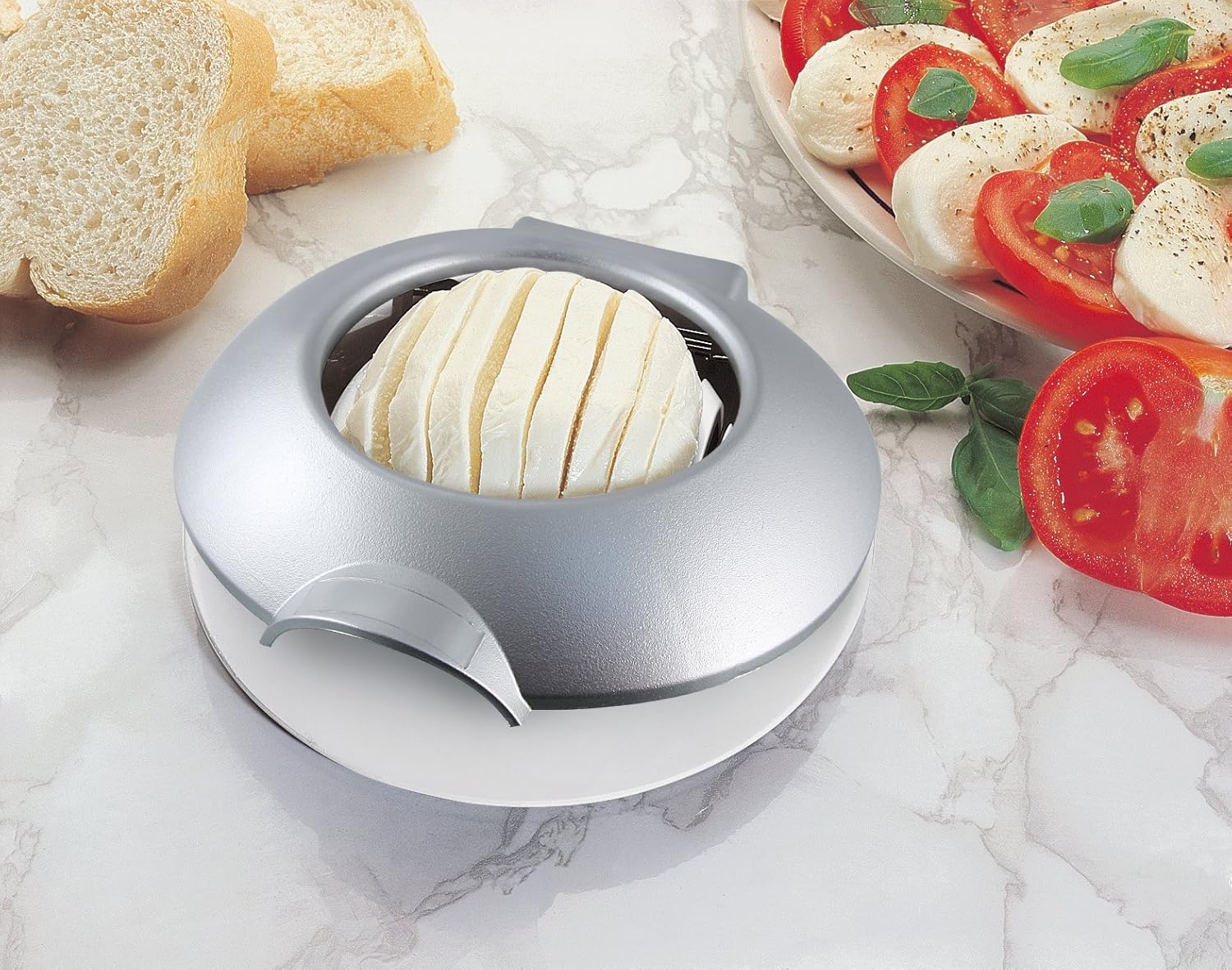 Fackelmann 5, 5" Of Abs/Stainless Steel Mozzarella/Egg Slicer, Silver